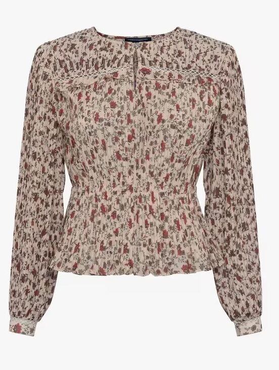 French Connection Tops - FRENCH CONNECTION floral boho pleated Alison blouse top